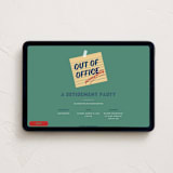 "out of office, permanently" - Online Party Invitations in Grass by clearlytangled studio - Desktop layout