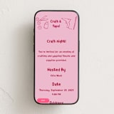 "Craft & Yaps!" - Online Party Invitations in Raspberry by Julia Starr - Mobile layout
