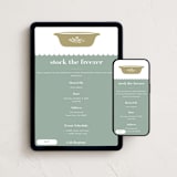 "Stock The Freezer" - Online Party Invitations in Forest by Britainy Guadagnolo - Mobile + desktop layout