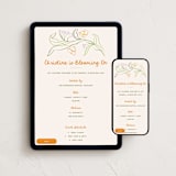 "Blooming On" - Online Party Invitations in Garden by Kamala Nahas - Mobile + desktop layout