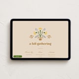 "Embroidery" - Online Party Invitations in Cashew by Becky Nimoy - Desktop layout