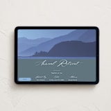"Retreat" - Online Party Invitations in Cool by Alaric Yanos - Desktop layout