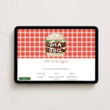 "BBQ Burger" - Online Party Invitations in Peach by Alethea and Ruth - Desktop layout