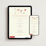 "Final Clink, Farewell Drink" - Online Party Invitations in Cherry by Sarah Rosenthal - Mobile + desktop layout