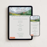 "Adventure Fields" - Online Party Invitations in Steel by Holly Whitcomb - Mobile + desktop layout