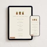 "New Digs" - Online Party Invitations in Succulent by Sarah Hawkins Designs - Mobile + desktop layout
