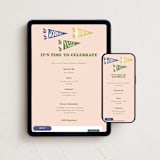 "celebration flags" - Online Party Invitations in Peach by Elizabeth Bishop - Mobile + desktop layout