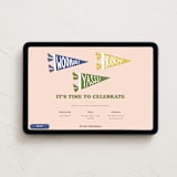 "celebration flags" - Online Party Invitations in Peach by Elizabeth Bishop - Desktop layout