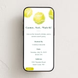 "Painted Tennis Party" - Online Party Invitations in Sunshine by Holly Whitcomb - Mobile layout