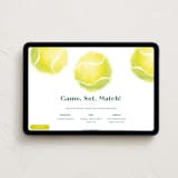 "Painted Tennis Party" - Online Party Invitations in Sunshine by Holly Whitcomb - Desktop layout
