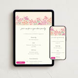 "Floral Border" - Online Party Invitations in Summer Fuchsia by Pippa Shaw - Mobile + desktop layout