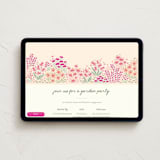"Floral Border" - Online Party Invitations in Summer Fuchsia by Pippa Shaw - Desktop layout