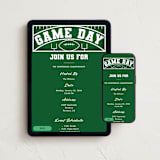 "The Big Game" - Online Party Invitations in Grass by Becky Nimoy - Mobile + desktop layout