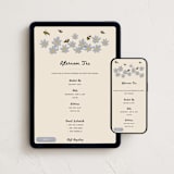 "Busy Bees" - Online Party Invitations in Summer Blue by Ani Somi - Mobile + desktop layout