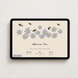 "Busy Bees" - Online Party Invitations in Summer Blue by Ani Somi - Desktop layout
