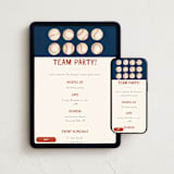 "baseball" - Online Party Invitations in Blue Jay by Kamala Nahas - Mobile + desktop layout