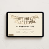 "Retirement banner" - Online Party Invitations in Latte by Creo Study - Desktop layout