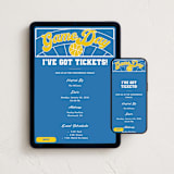 "College Basketball" - Online Party Invitations in Sky by Becky Nimoy - Mobile + desktop layout