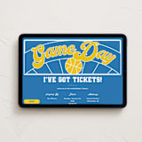 "College Basketball" - Online Party Invitations in Sky by Becky Nimoy - Desktop layout