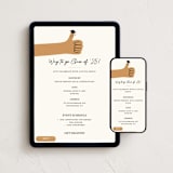 "Way To Go" - Online Party Invitations in Tan by mo kelley - Mobile + desktop layout