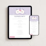 "Sleepover Party!" - Online Party Invitations in Mixed Berry by Sherley Ferreira - Mobile + desktop layout