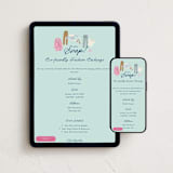 "Clothes Swap" - Online Party Invitations in Sky by Leia Matt - Mobile + desktop layout