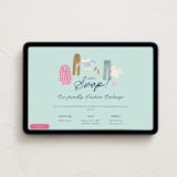 "Clothes Swap" - Online Party Invitations in Sky by Leia Matt - Desktop layout