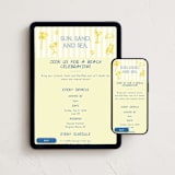 "beach icon" - Online Party Invitations in Sunny by Cass Loh - Mobile + desktop layout