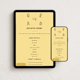 "Outlined" - Online Party Invitations in Butter by Inkblot Design - Mobile + desktop layout
