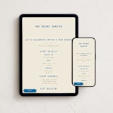 "degree" - Online Party Invitations in Sky by Owl and Toad - Mobile + desktop layout
