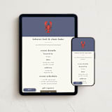 "My Lobster" - Online Party Invitations in Denim by Wendy Taylor - Mobile + desktop layout