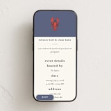 "My Lobster" - Online Party Invitations in Denim by Wendy Taylor - Mobile layout