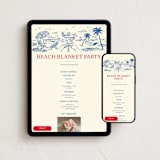 "Beach and cocktails" - Online Party Invitations in Royal by Hanna Symonovych - Mobile + desktop layout