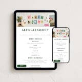 "Bits and Pieces" - Online Party Invitations in Vellum by Kercia Jane - Mobile + desktop layout