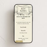 "Now Playing!" - Online Party Invitations in Cream by Emily Sabol Goss - Mobile layout