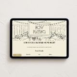 "Now Playing!" - Online Party Invitations in Cream by Emily Sabol Goss - Desktop layout