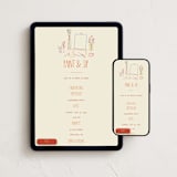 "Hey, I'm hosting!" - Online Party Invitations in Cream by Kaliste Ananda - Mobile + desktop layout