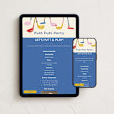 "Putt Putt Party" - Online Party Invitations in Champagne by Kartika Paramita - Mobile + desktop layout