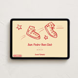 "Run Club Shoes" - Online Party Invitations in Cream by Becky Nimoy - Desktop layout