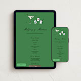 "Mahjong" - Online Party Invitations in Bamboo by Jennifer Lew - Mobile + desktop layout