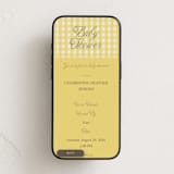 "Scalloped Gingham" - Online Party Invitations in Lemonade by Brianne Larsen - Mobile layout