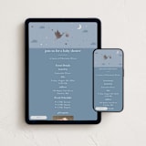 "Special Delivery" - Online Party Invitations in Bluebell by Hudson meet Rose - Mobile + desktop layout