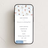 "Pinstripe" - Online Party Invitations in Cloud by Sarah Knight - Mobile layout