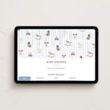 "Pinstripe" - Online Party Invitations in Cloud by Sarah Knight - Desktop layout