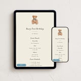 "Antique Teddy Bear" - Online Party Invitations in Frost by Becky Nimoy - Mobile + desktop layout