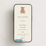 "Antique Teddy Bear" - Online Party Invitations in Frost by Becky Nimoy - Mobile layout
