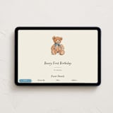 "Antique Teddy Bear" - Online Party Invitations in Frost by Becky Nimoy - Desktop layout