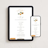 "Little Cutie" - Online Party Invitations in Clementine by Stacey Meacham - Mobile + desktop layout