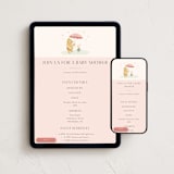 "Pooh and Piglet" - Online Party Invitations in Blush by Katherine Moynagh - Mobile + desktop layout
