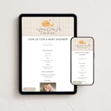 "Cutie Pie" - Online Party Invitations in Tan by Itsy Belle Studio - Mobile + desktop layout